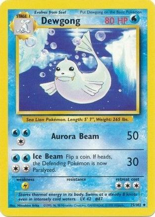 Dewgong 025 Base Set - Uncommon