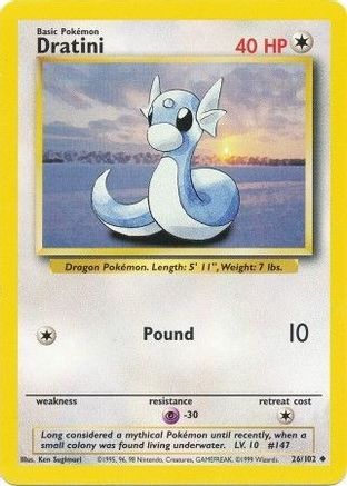 Dratini 026 Base Set - Uncommon