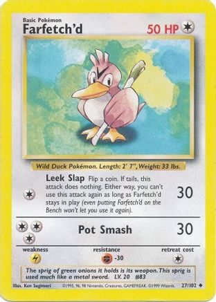 Farfetch'd 027 Base Set - Uncommon