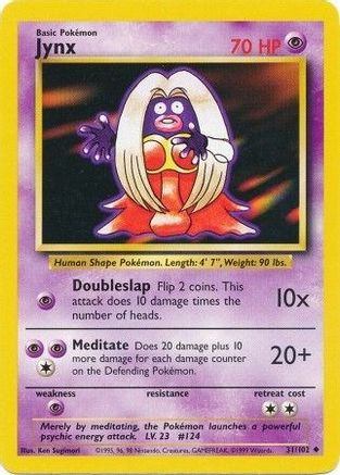 Jynx 031 Base Set - Uncommon