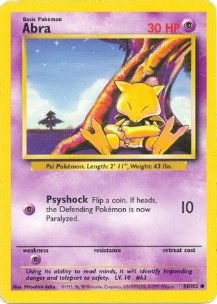 Abra 043 Base Set - Common