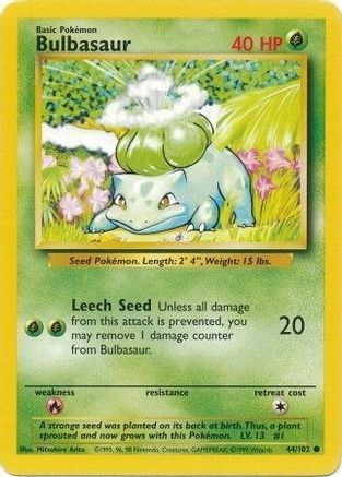 Bulbasaur 044 Base Set - Common