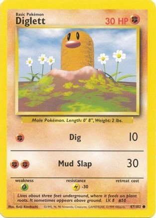 Diglett 047 Base Set - Common