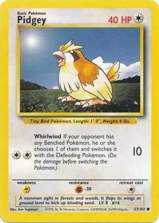 Pidgey 057 Base Set - Common
