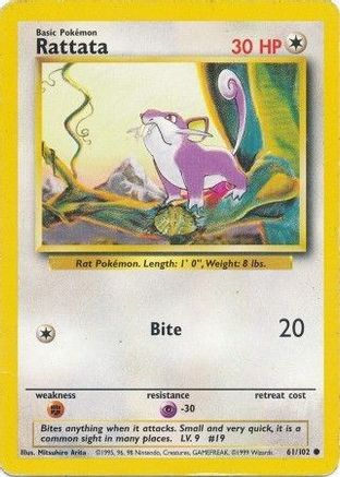 Rattata 061 Base Set - Common