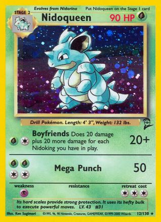 Nidoqueen 012 - Holofoil Base Set 2 - Holo Rare