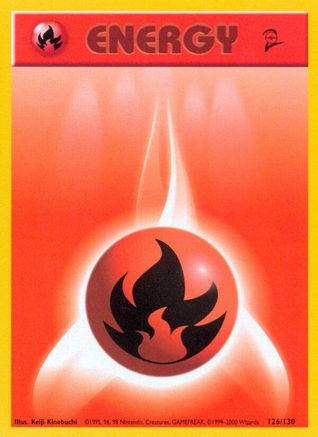 Fire Energy 126 Base Set 2 - Common