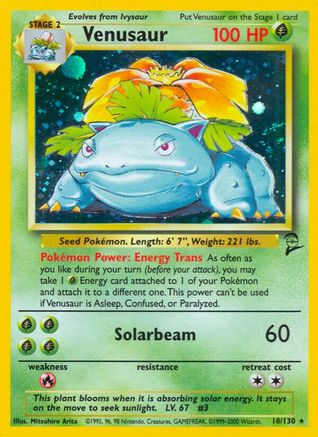 Venusaur 018 - Holofoil Base Set 2 - Holo Rare