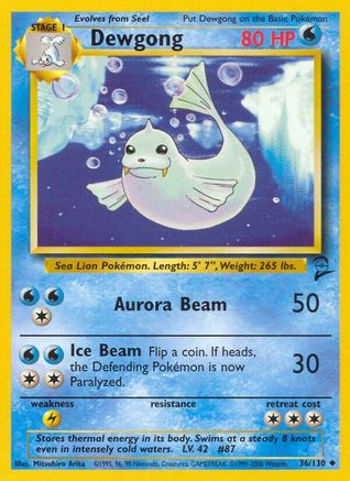 Dewgong 036 Base Set 2 - Uncommon