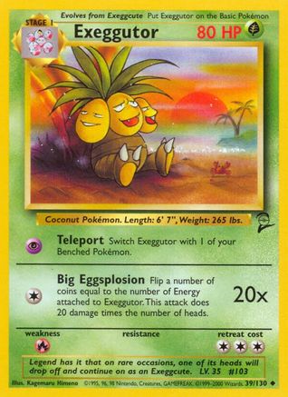 Exeggutor 039 Base Set 2 - Uncommon