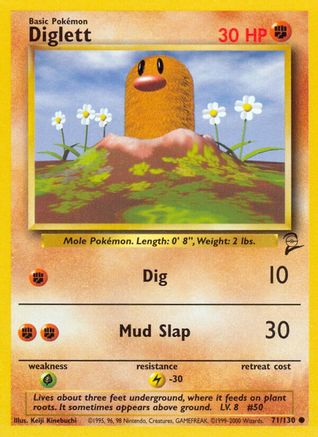 Diglett 071 Base Set 2 - Common
