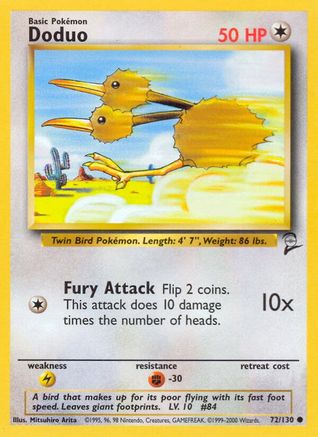 Doduo 072 Base Set 2 - Common