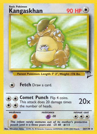 Kangaskhan 026 Base Set 2 - Rare