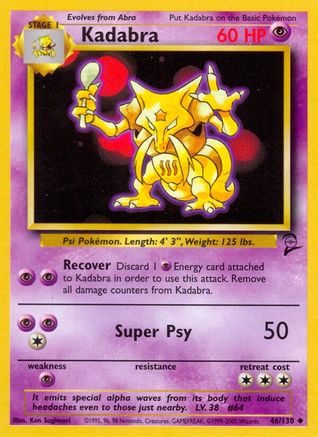Kadabra 046 Base Set 2 - Uncommon