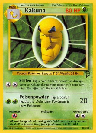 Kakuna 047 Base Set 2 - Uncommon