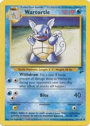 Wartortle 063 Base Set 2 - Uncommon