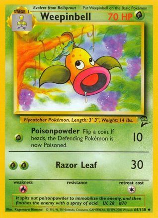 Weepinbell 064 Base Set 2 - Uncommon