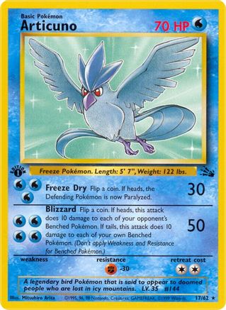 Articuno (17) (17) 017 - Unlimited Fossil - Rare