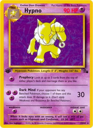 Hypno (23) (23) 023 - Unlimited Fossil - Rare