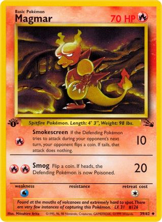 Magmar 039 - Unlimited Fossil - Uncommon