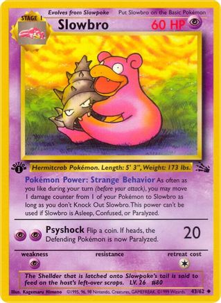 Slowbro 043 - Unlimited Fossil - Uncommon