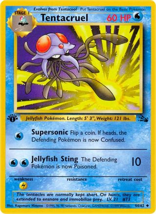 Tentacruel 044 - Unlimited Fossil - Uncommon