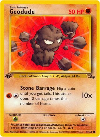 Geodude 047 - Unlimited Fossil - Common