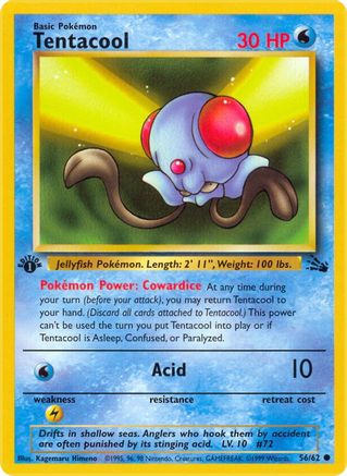 Tentacool 056 - Unlimited Fossil - Common