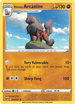Hisuian Arcanine 084/196 Deck Exclusives - Rare