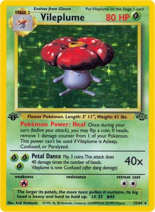 Vileplume (15) (15) 015 - Unlimited Holofoil Jungle - Holo Rare
