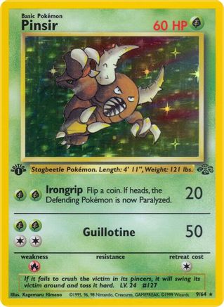 Pinsir (9) (9) 009 - Unlimited Holofoil Jungle - Holo Rare