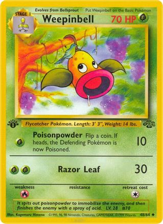 Weepinbell 048 - 1st Edition Jungle - Uncommon