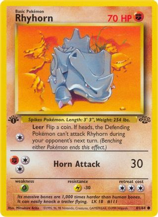 Rhyhorn 061 - Unlimited Jungle - Common