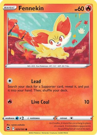 Fennekin 025 SWSH12 Silver Tempest - Common
