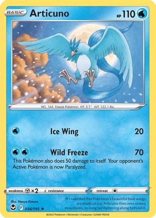 Articuno 036 - Holofoil SWSH12 Silver Tempest - Holo Rare