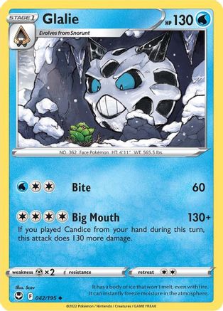 Glalie 042 SWSH12 Silver Tempest - Uncommon