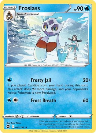 Froslass 043 SWSH12 Silver Tempest - Rare