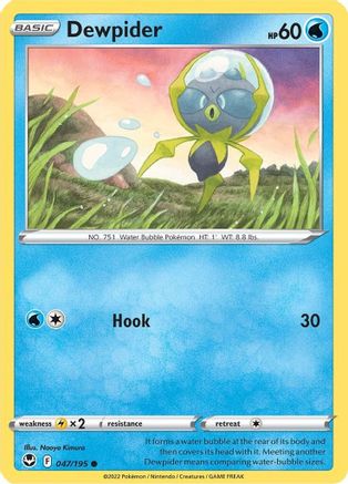 Dewpider 047 - Reverse Holofoil SWSH12 Silver Tempest - Common