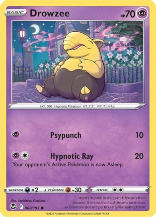 Drowzee 060 - Reverse Holofoil SWSH12 Silver Tempest - Common