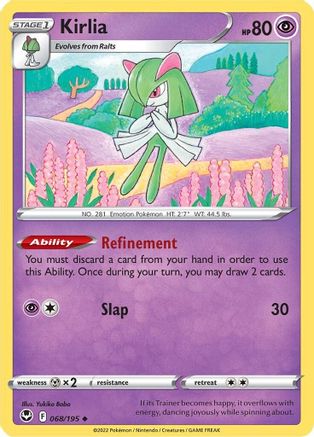 Kirlia 068 - Reverse Holofoil SWSH12 Silver Tempest - Uncommon