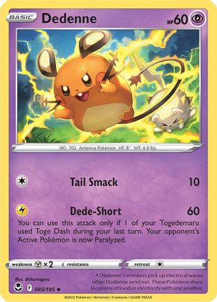 Dedenne 085 SWSH12 Silver Tempest - Uncommon