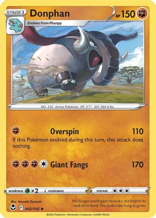 Donphan 092 SWSH12 Silver Tempest - Uncommon