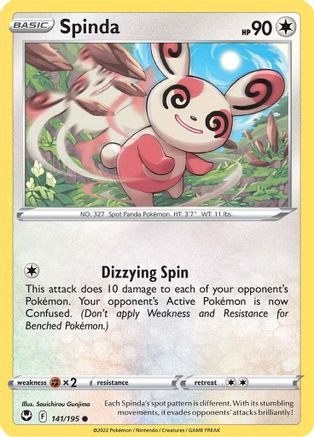 Spinda 141 SWSH12 Silver Tempest - Common