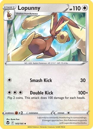 Lopunny 145 SWSH12 Silver Tempest - Uncommon