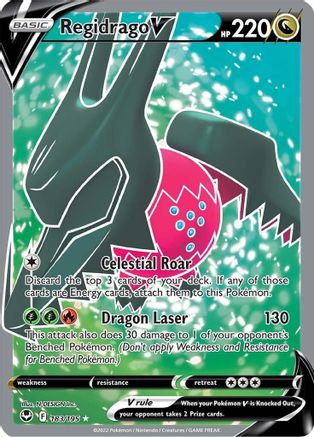Regidrago V (Full Art) 183 - Holofoil SWSH12 Silver Tempest - Ultra Rare