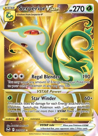 Serperior VSTAR (Secret) (210) (Secret) 210 - Holofoil SWSH12 Silver Tempest - Secret Rare