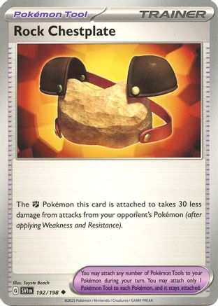 Rock Chestplate 192 - Reverse Holofoil SV01 Scarlet & Violet Base Set - Uncommon