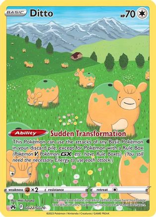 Ditto GG22 - Holofoil Crown Zenith Galarian Gallery - Ultra Rare