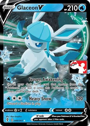 Glaceon V - Holofoil Prize Pack Series Cards - Ultra Rare