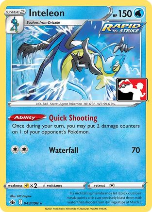 Inteleon (43) Prize Pack Series Cards - Rare